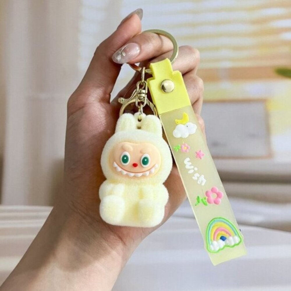 New Cute Yellow Laboo Bunny Keychain